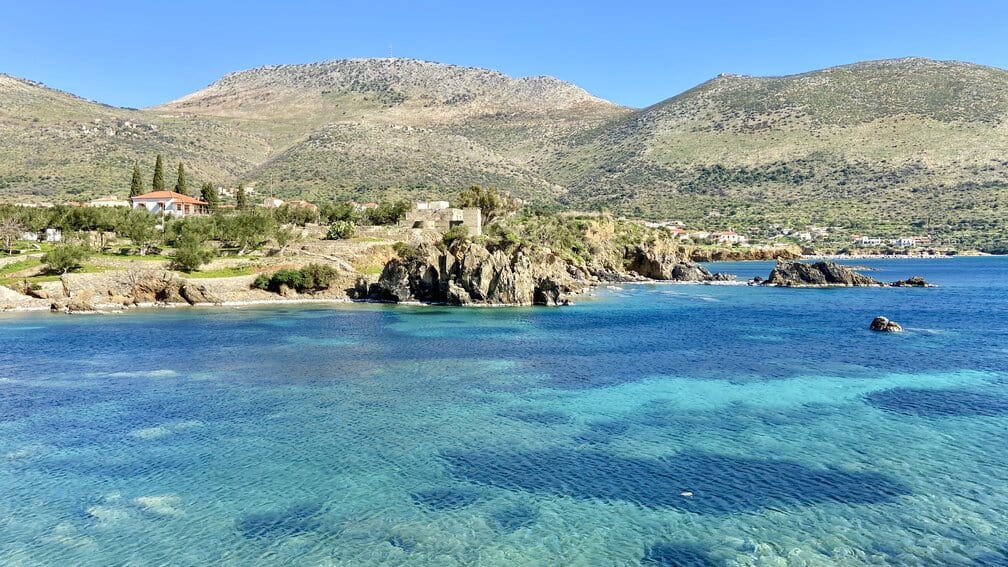 Peloponnese water along the coast