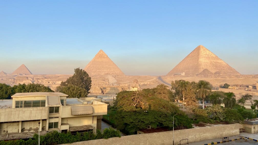 24 hour layover in Cairo - the view from a hotel in Giza
