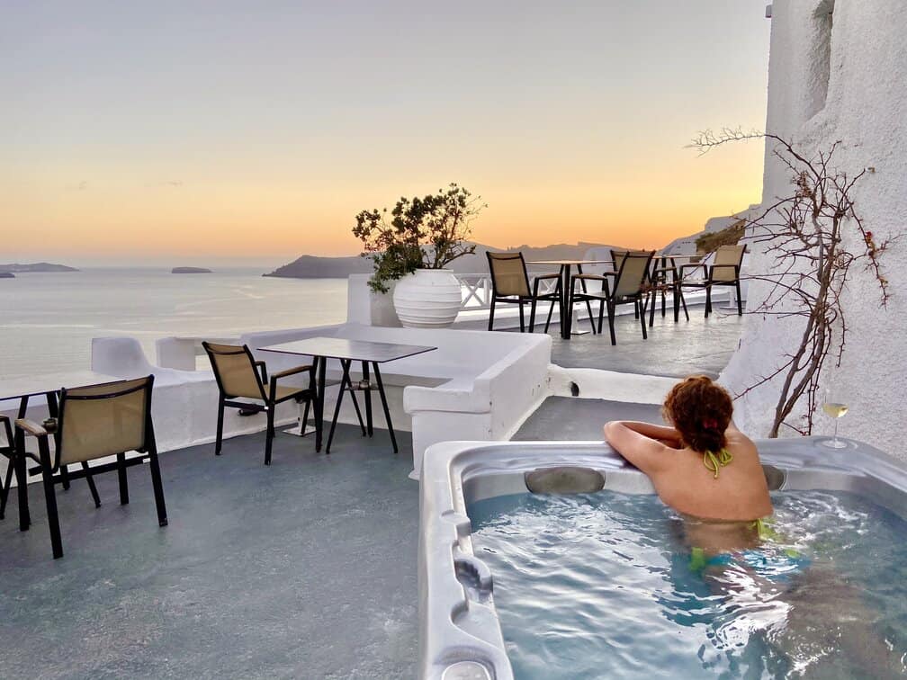 Santorini Sunset from Alexander's Cave Suites in Oia
