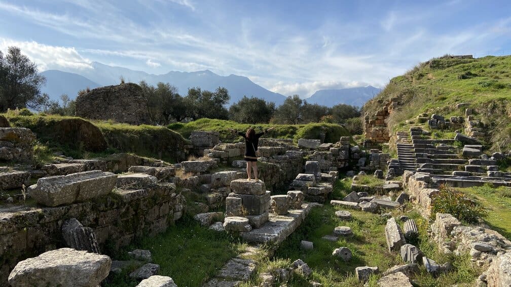 Ancient Sparta on the Peloponnese Peninsula of Greece