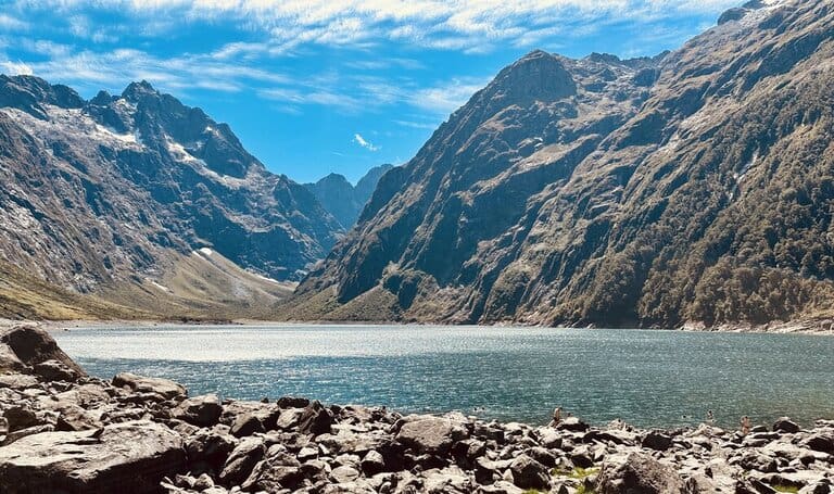 Lake Marian in Fiordland New Zealand