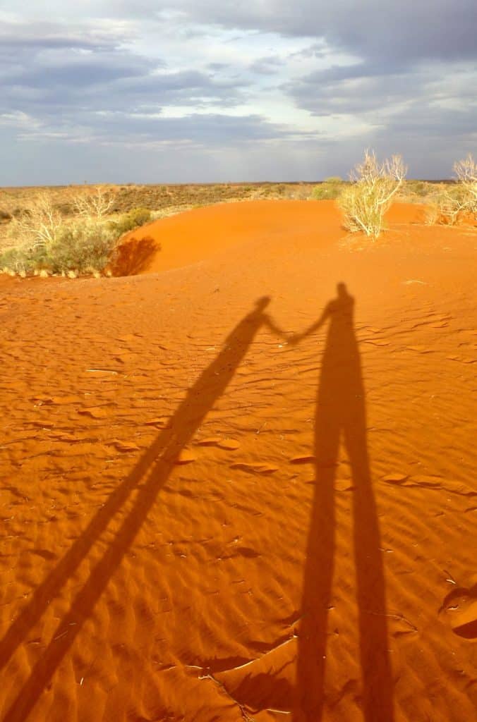 Red sand in the desert of Australia