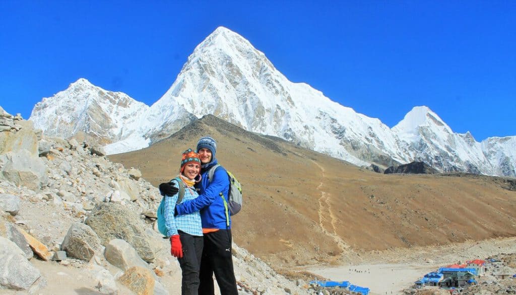 Chris Heckmann and Nimarta Bawa on the Everest Base Camp trek