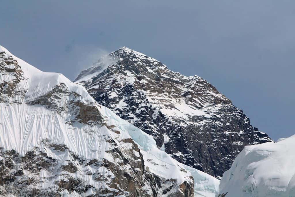 The peak of Mount Everest