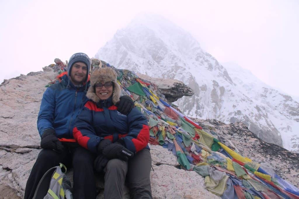 Chris Heckmann and Nimarta Bawa at Kala Patthar in Nepal