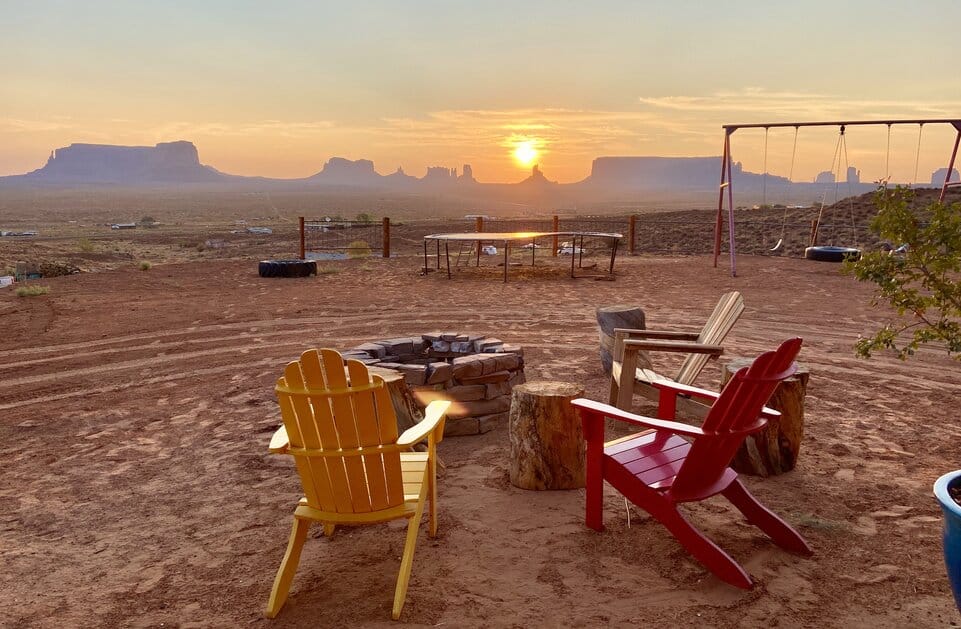 Dream Cather House backyard in Monument Valley, Utah
