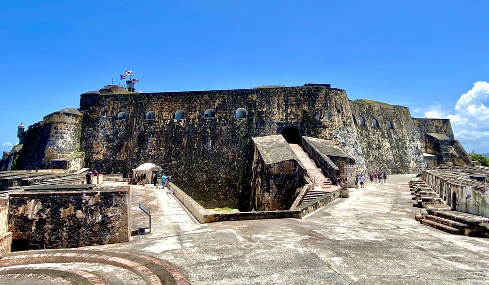 a photo of the outside of the main fort in Old San Juan 