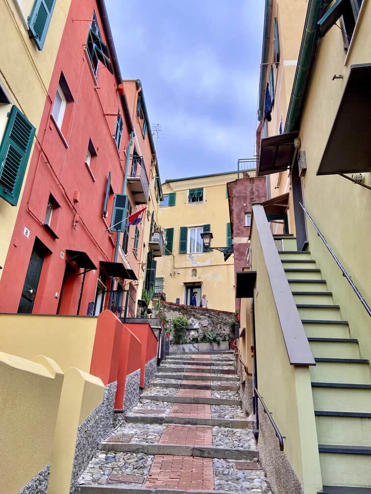 A steep street in Genoa, Italy