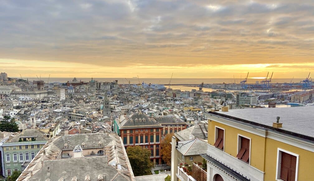 A view of Genoa from Belvedere Castelletto 