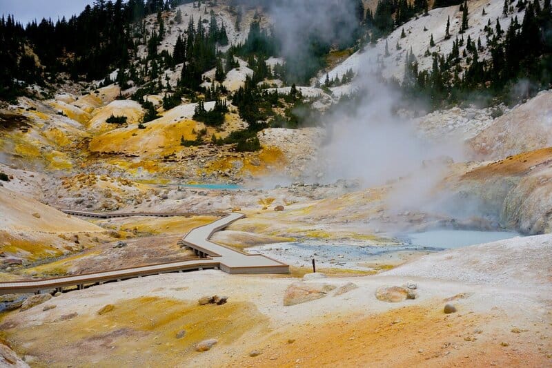 a geothermal spring in Lassen Volcanic National Park