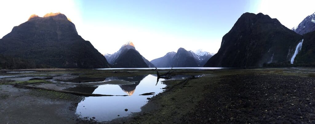 Dusk at Milford Sound, New Zealand