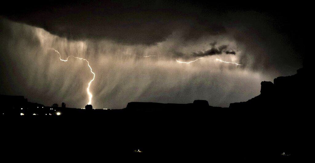 Desert thunderstorm in Monument Valley, Utah