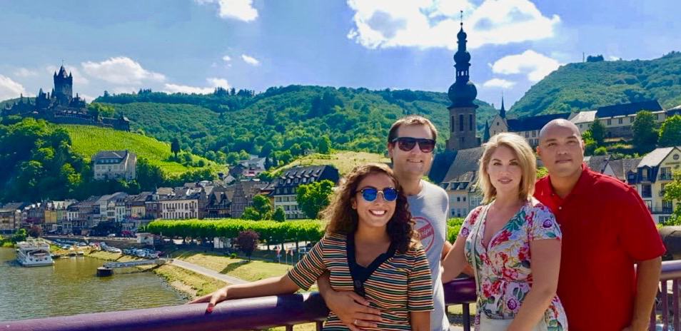 A group of friends in Cochem, Germany