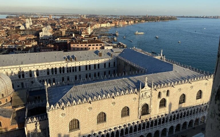 Doge's Palace in Venice as seen from above