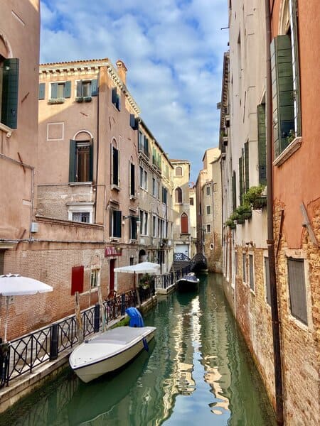 a canal in Venice in Winter