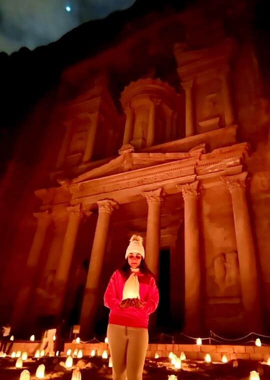 Petra at night at the Treasury 