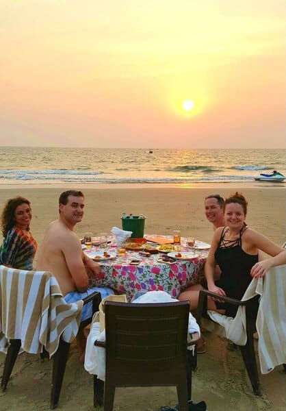 Goan dinner on the beach