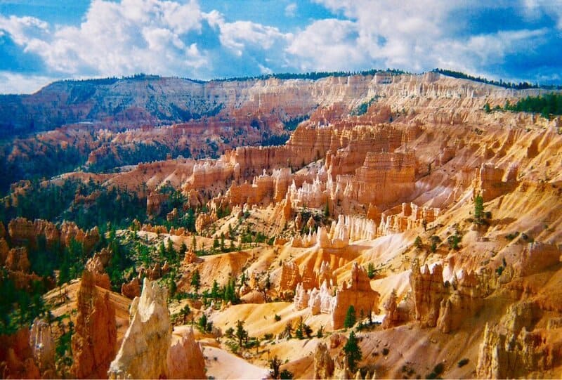 Bryce Canyon National Park from the rim above the canyon