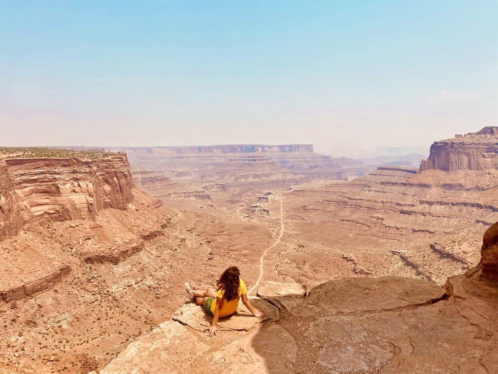 looking out over the vast canyons of Canyonlands National Park