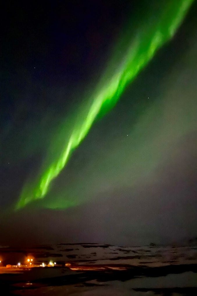 Kirjefell Northern Lights with a Kp of 3