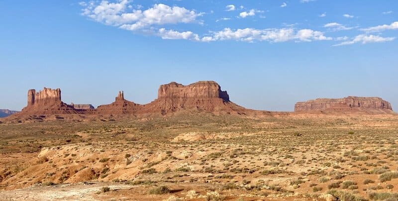 a photo of rock buttes Monument Valley in southern Utah
