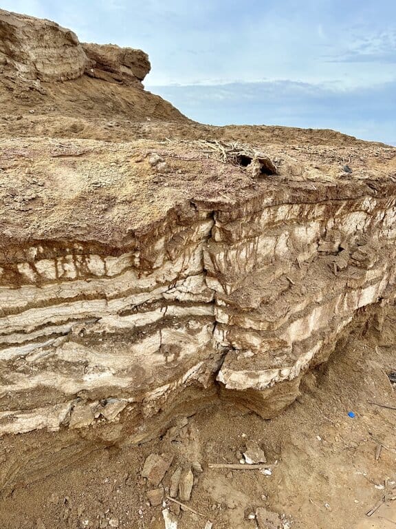 Salt cliffs at the Dead Sea