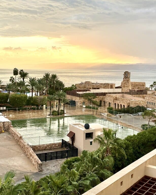 rain at Dead Sea Marriott resort and spa