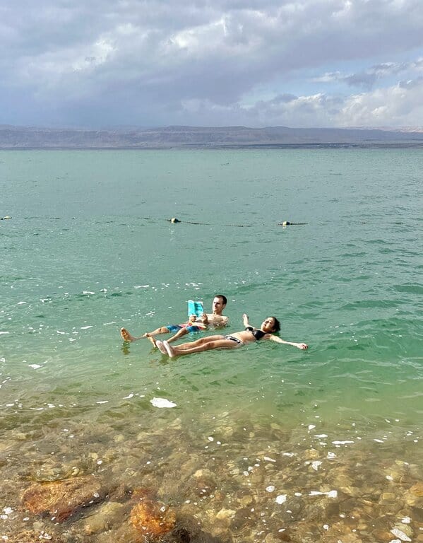 The experience of floating in the Dead Sea