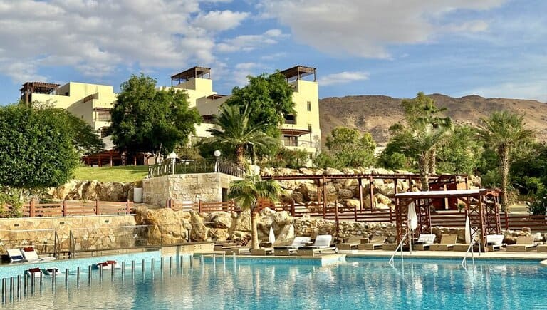 Dead Sea Marriott pool at the resort in jordan