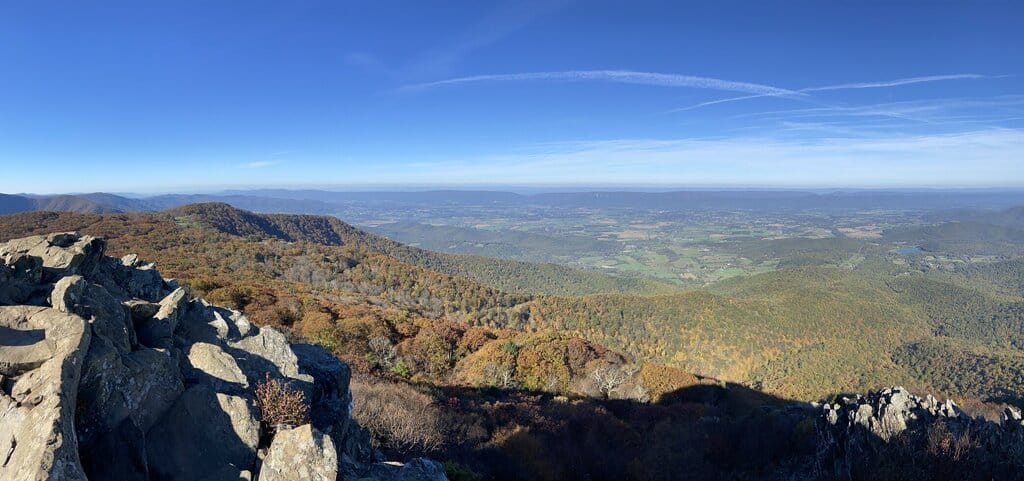 View of Shenandoah National Park in Virginia