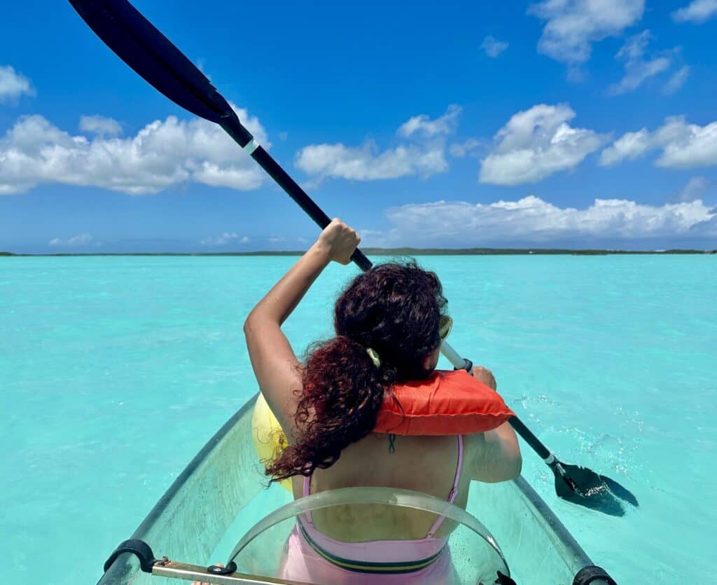 Kayaking at Chalk Sound National Park in Turks and Caicos
