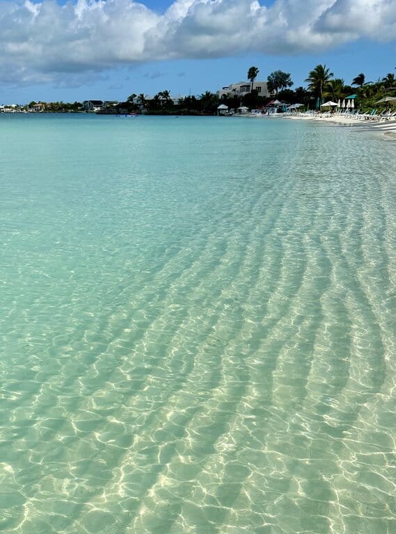perfect water at Sapodilla Bay Beach in Turks and Caicos