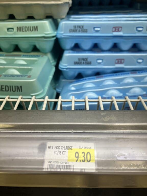 Egg prices in Turks and Caicos