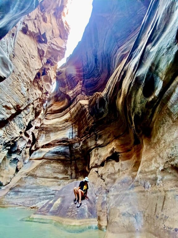 Wadi Mujib siq trail in Jordan