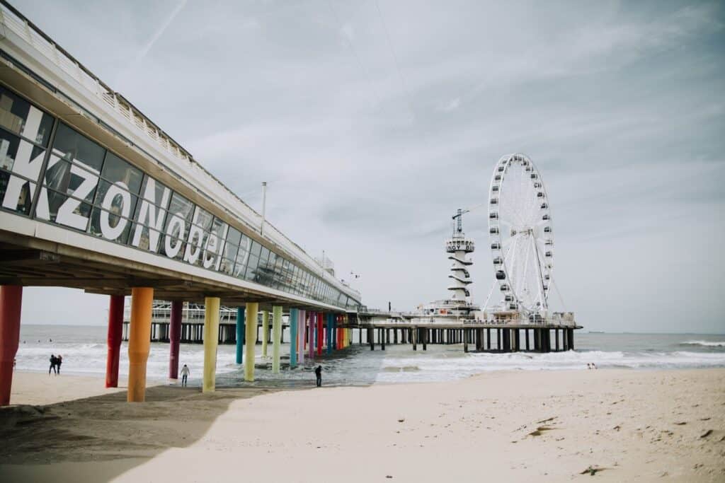 The beach at the Hague in the Netherlands