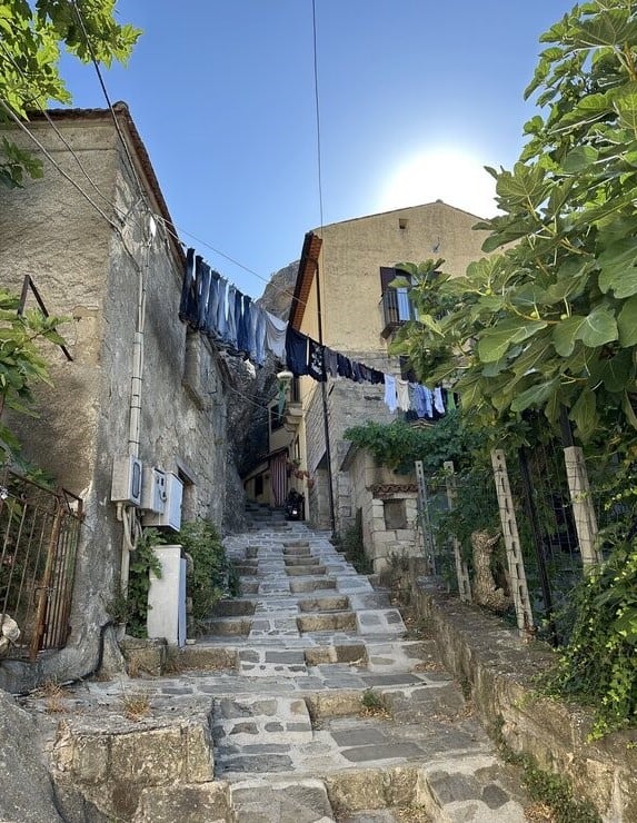 a street in Castelmezzano, Italy