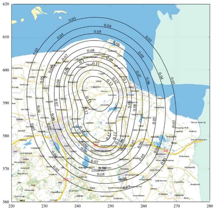 Groningen seismicity map
