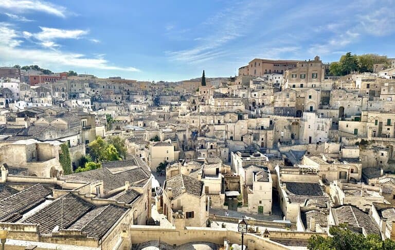 The view from Plaza Duomo in Matera