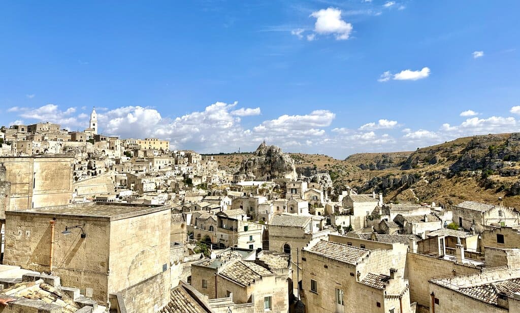 The view from Belvedere Piazza Giovanni in Matera