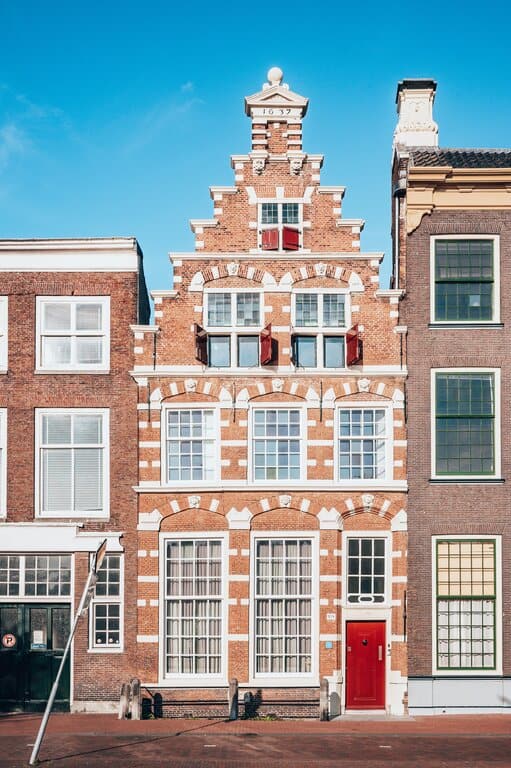 A house with typical Dutch architecture in Haarlem
