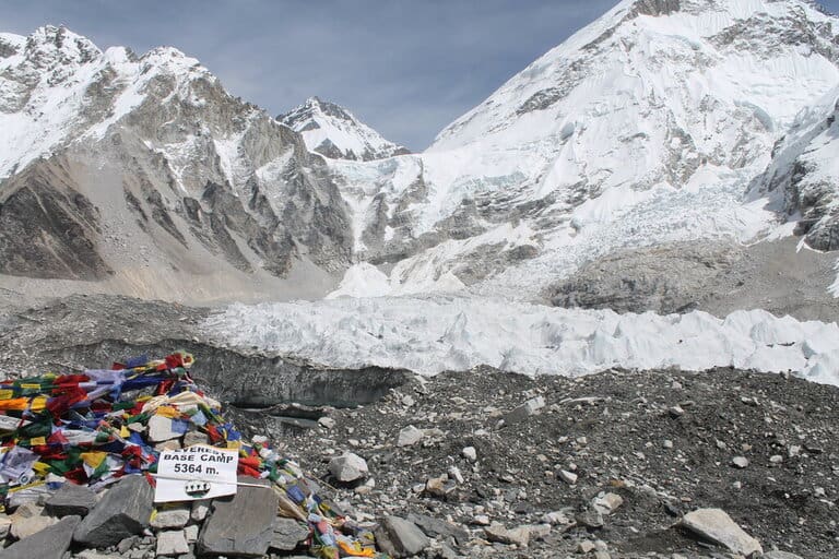 The stoop at Everest Base Camp in Nepal in 2014