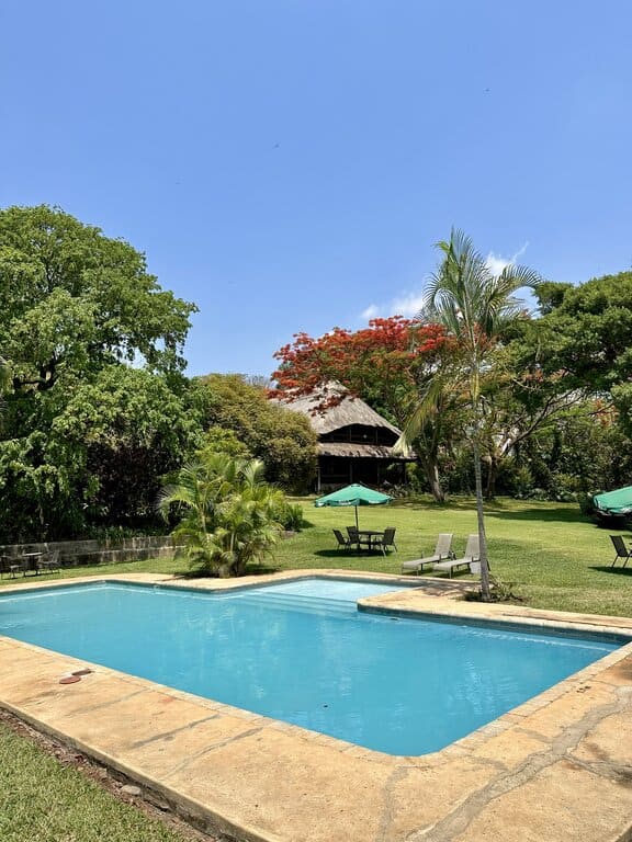 the pool at Kumbali Country Lodge in Lilongwe, Malawi