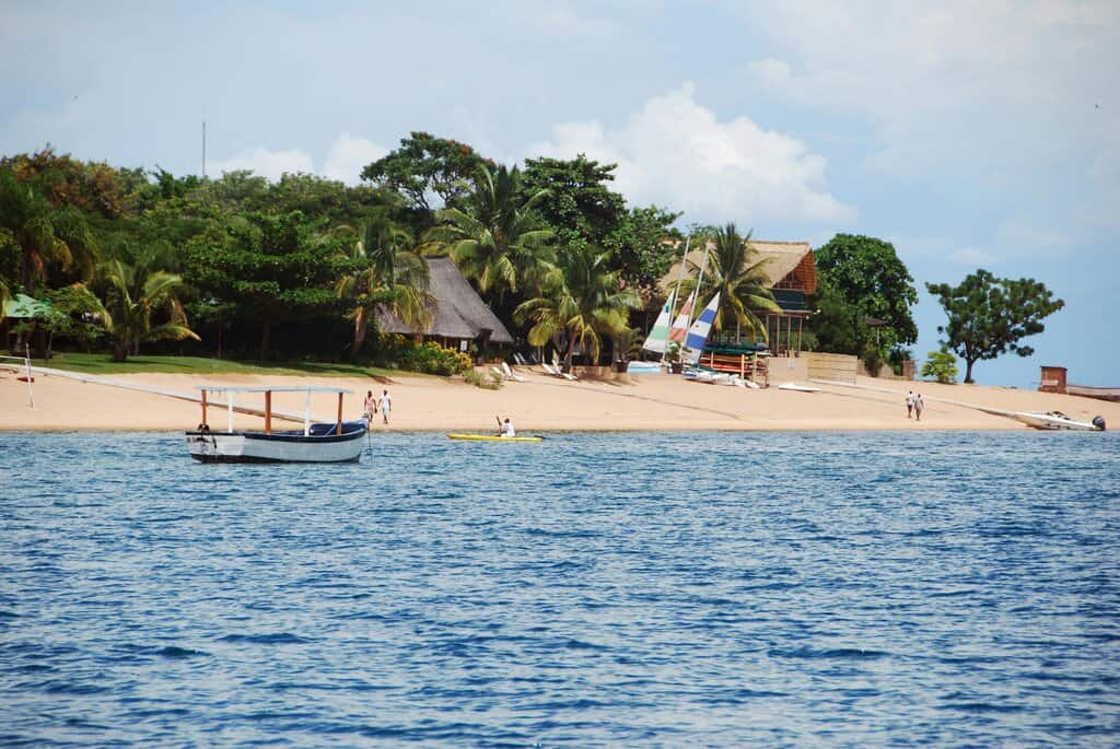 a beach on Lake Malawi