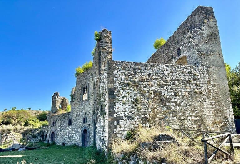 The ruins of Castello di Casertavecchia in Italy