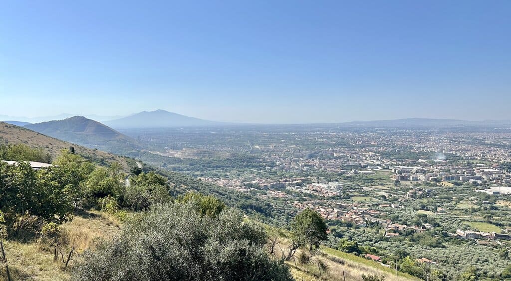 View of Caserta and Naples from Casertavecchia