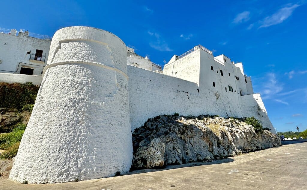 the city wall around Ostuni in Italy