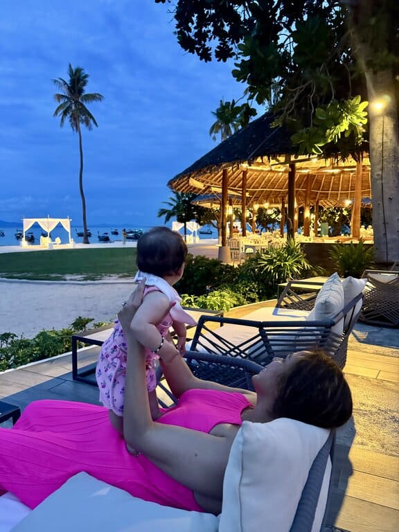 Baby at the bar in Thailand