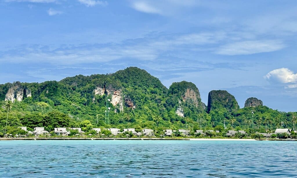 SAii Phi Phi Island Village resort from the boat