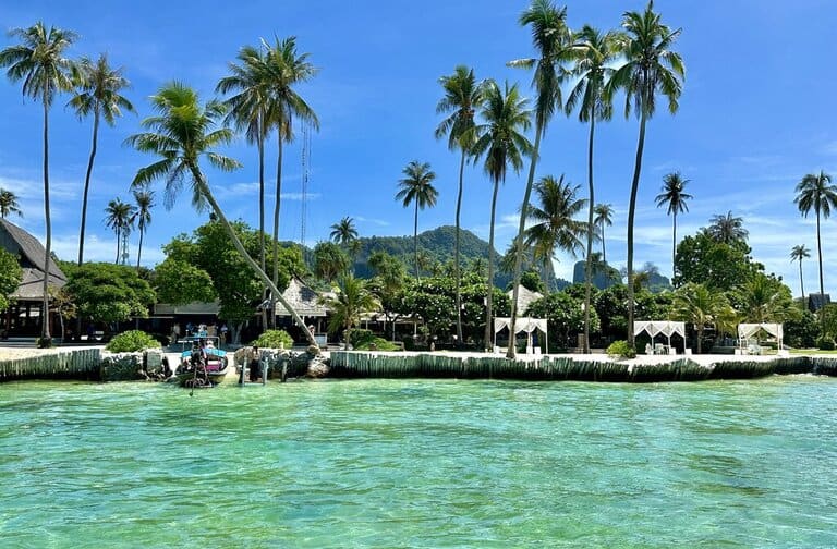 SAii Phi Phi Island Village resort as seen from the water