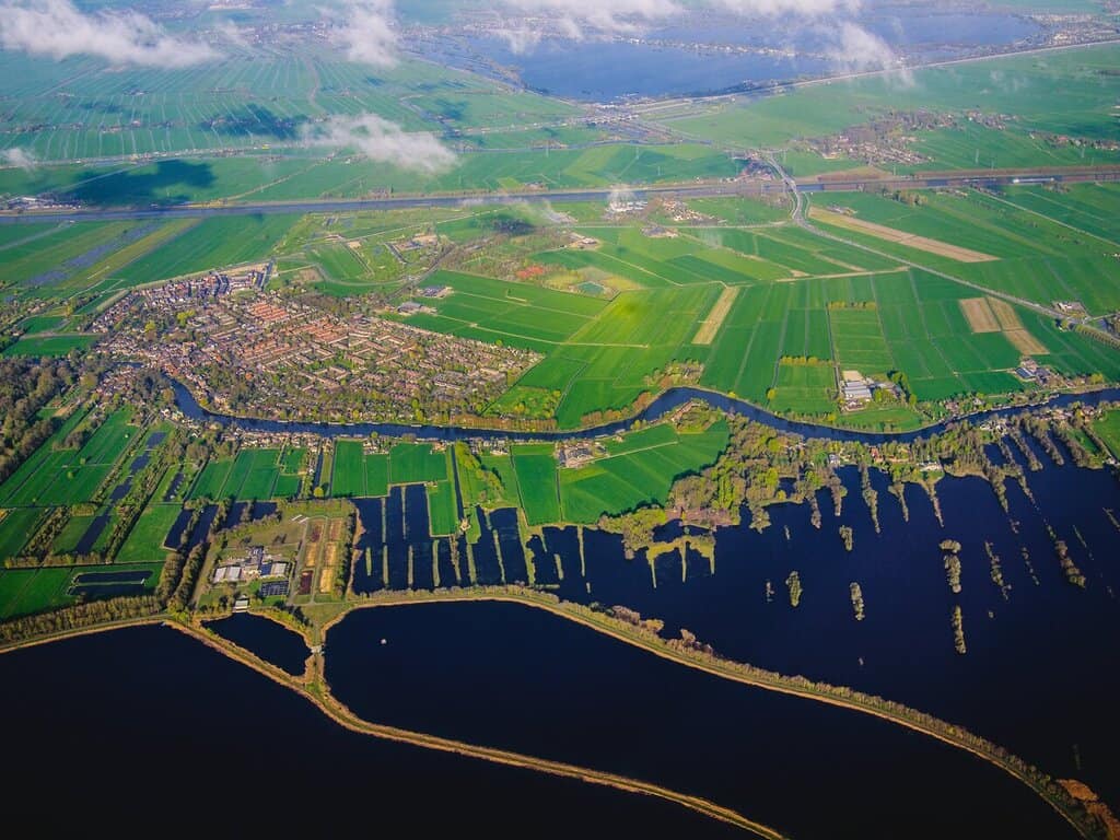 The Netherlands as seen from the air